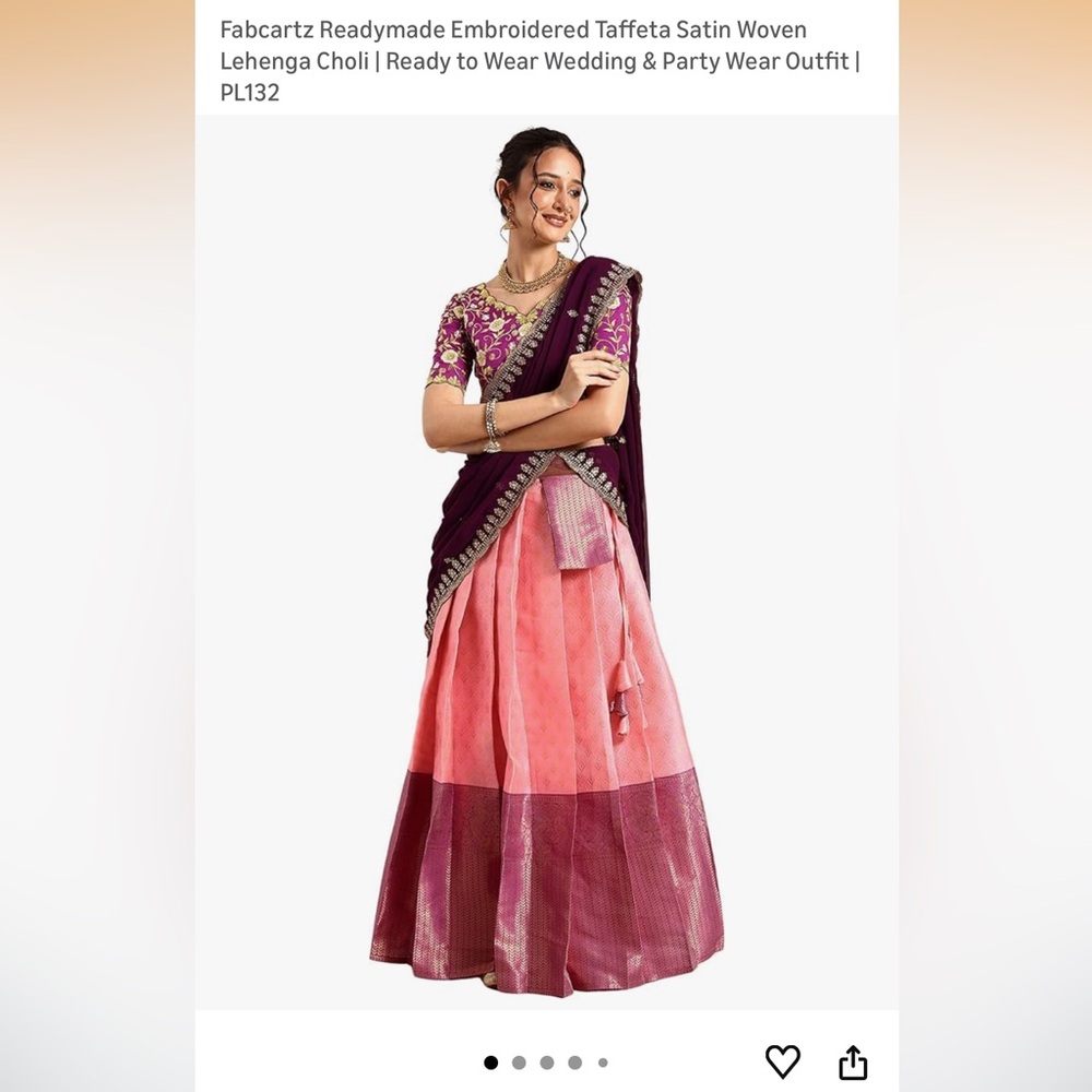 Women's Purple and Pink dress for Wedding/Party